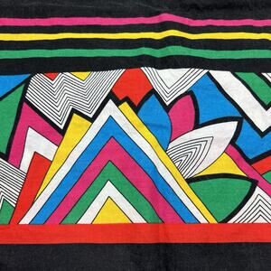 Retro Mod Fandom Spectrix Fabric‎ Panel Scarf Bright Colorful Geometric 1.5 Yds